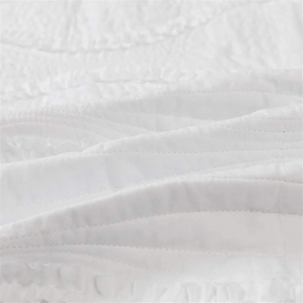 روتختی طرح گلدوزی شده پنبه ای سفید مناسب تخت های خیلی بزرگ، سبک وزن، طرح تکه دوزی شده، لحاف روتختی دو نفره به همراه 2 روبالشتی، 250 در 270 سانتی متر روتختی طرح گلدوزی شده پنبه ای سفید مناسب تخت های خیلی بزرگ، سبک وزن، طرح تکه دوزی شده، لحاف روتختی دو نفره به همراه 2 روبالشتی، 250 در 270 سانتی متر