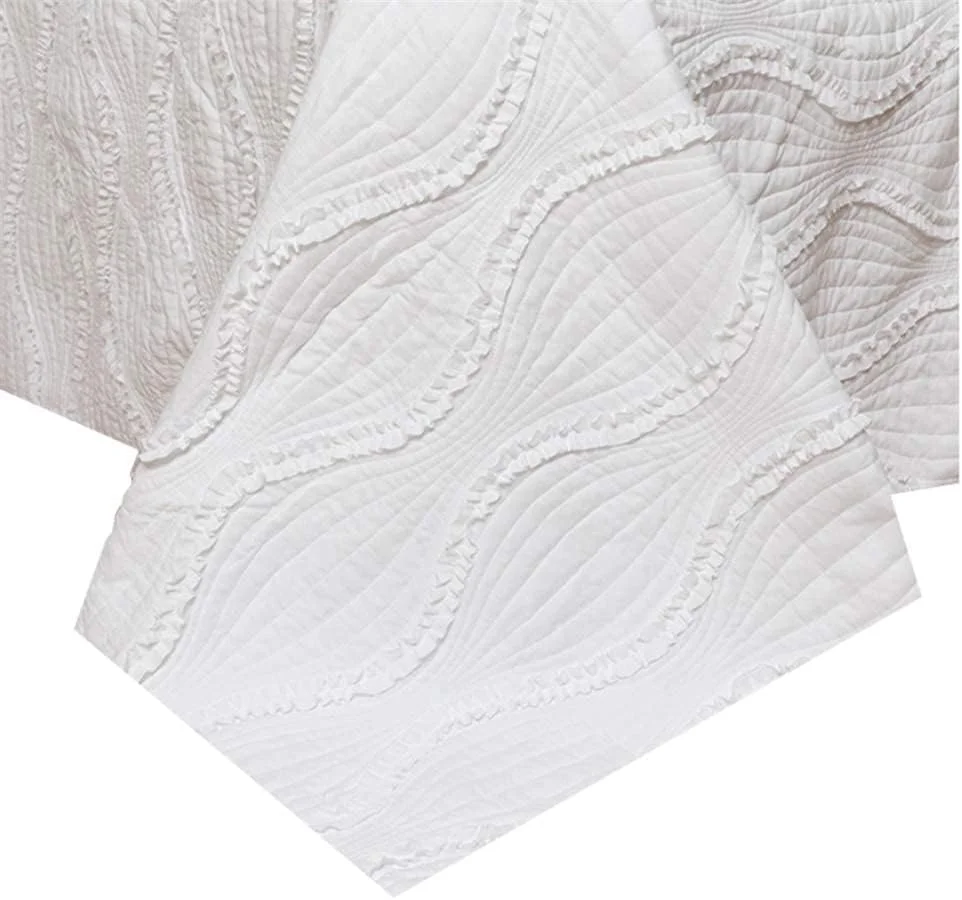 روتختی طرح گلدوزی شده پنبه ای سفید مناسب تخت های خیلی بزرگ، سبک وزن، طرح تکه دوزی شده، لحاف روتختی دو نفره به همراه 2 روبالشتی، 250 در 270 سانتی متر روتختی طرح گلدوزی شده پنبه ای سفید مناسب تخت های خیلی بزرگ، سبک وزن، طرح تکه دوزی شده، لحاف روتختی دو نفره به همراه 2 روبالشتی، 250 در 270 سانتی متر