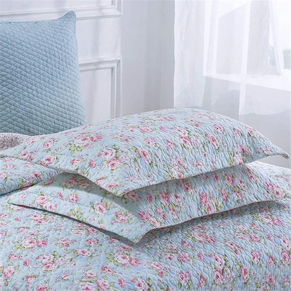 ست روتختی سه تکه طرح دار، مناسب تخت یک نفره و دو نفره، لحاف تکه دوزی شده، پنبه ای، طرح گلدار، رو بالشتی، ست ملحفه میکروفایبر، -3PCS 200×230cm ست روتختی سه تکه طرح دار، مناسب تخت یک نفره و دو نفره، لحاف تکه دوزی شده، پنبه ای، طرح گلدار، رو بالشتی، ست ملحفه میکروفایبر، -3PCS 200×230cm