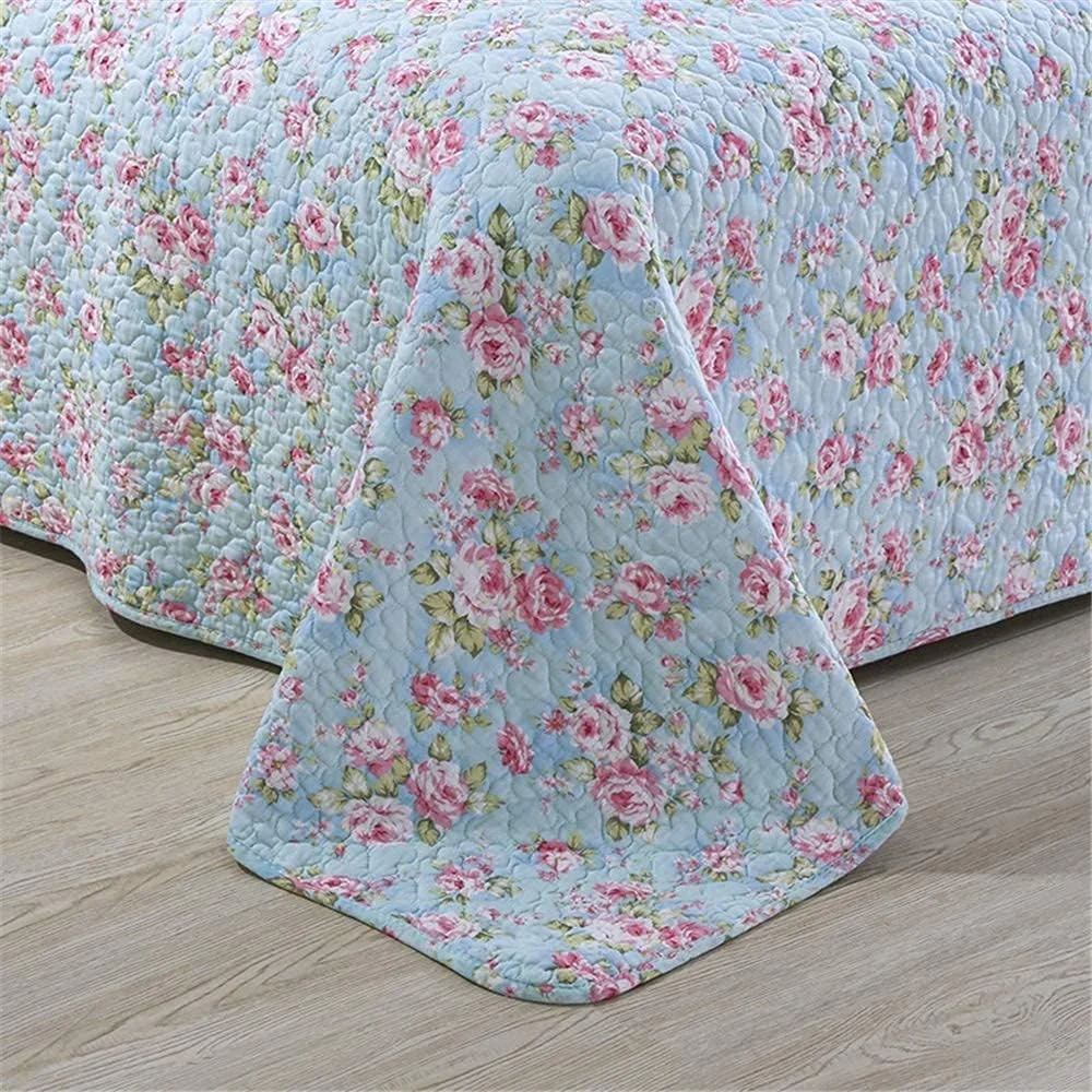 ست روتختی سه تکه طرح دار، مناسب تخت یک نفره و دو نفره، لحاف تکه دوزی شده، پنبه ای، طرح گلدار، رو بالشتی، ست ملحفه میکروفایبر، -3PCS 200×230cm ست روتختی سه تکه طرح دار، مناسب تخت یک نفره و دو نفره، لحاف تکه دوزی شده، پنبه ای، طرح گلدار، رو بالشتی، ست ملحفه میکروفایبر، -3PCS 200×230cm