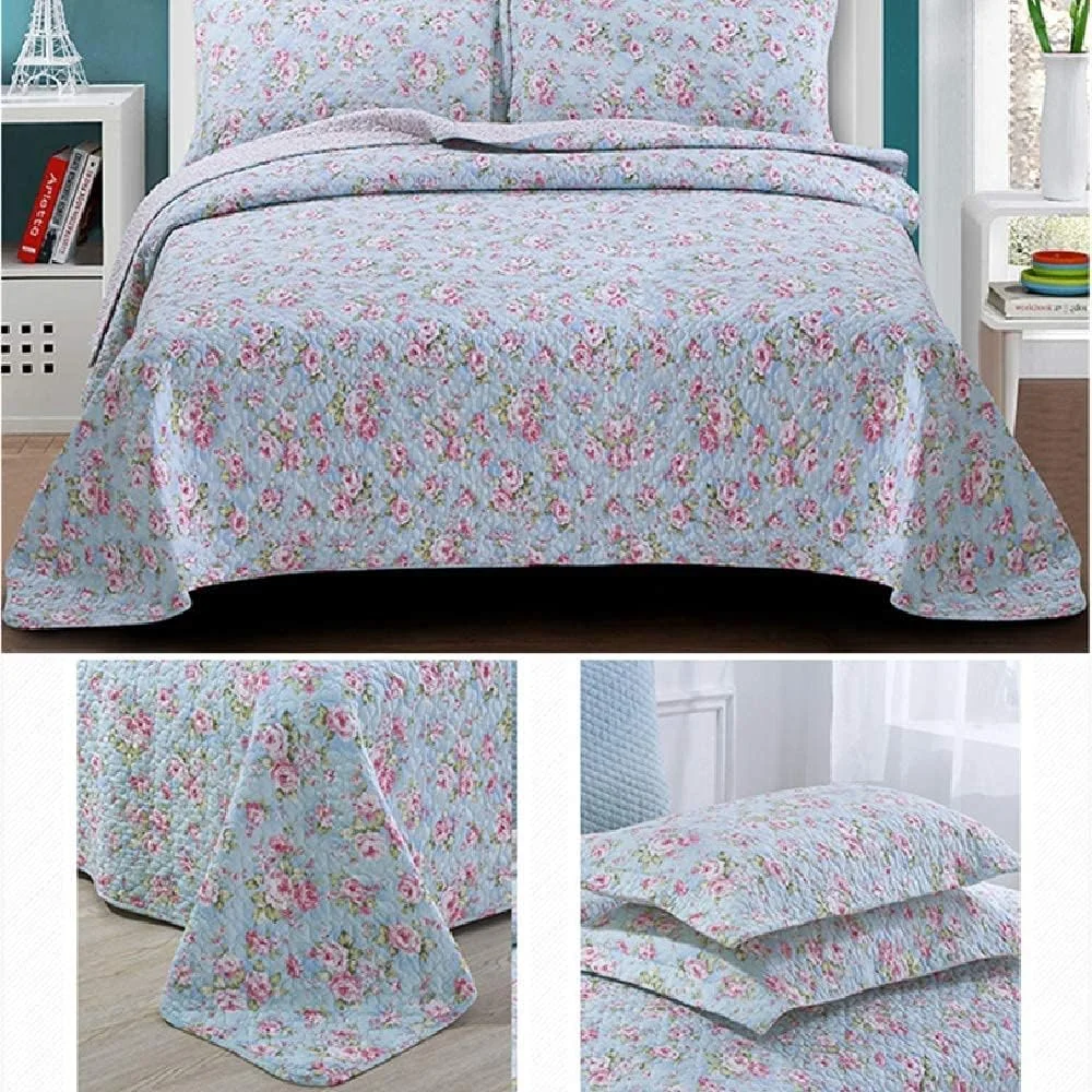 روتختی تکه دوزی شده سه تکه، روتختی یک نفره و دو نفره، لحاف طرح دار پنبه ای، روبالشتی، ست روتختی میکروفیبر، -1 عدد 150×200 سانتی متر روتختی تکه دوزی شده سه تکه، روتختی یک نفره و دو نفره، لحاف طرح دار پنبه ای، روبالشتی، ست روتختی میکروفیبر، -1 عدد 150×200 سانتی متر