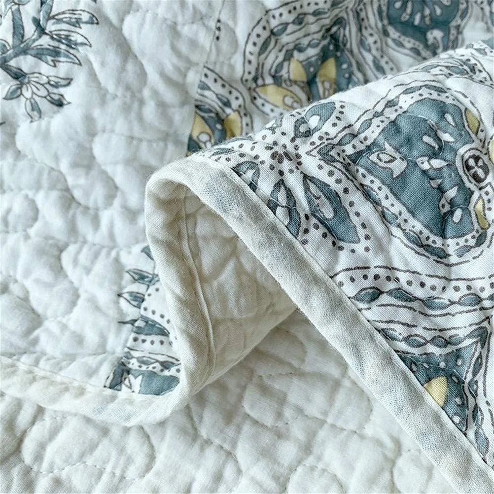 روتختی پنبه‌ای لحاف‌دار سه تکه، پتوی نرم دورو، روتختی طرح نوردیک مناسب تخت دو نفره 135/150، ابعاد 259x269 سانتی‌متر + 2 عدد روبالشتی 50x90 سانتی‌متر، 230x250 سانتی‌متر، -230x250 سانتی‌متر