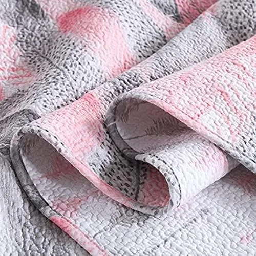 روتختی پنبهای سه تکه سایز کینگ، طرح گلدوزی شده دو رو، لحاف تکه دوزی شده با طرح گل، سبک و مناسب، روکش تخت خواب تزئینی به همراه 2 روبالشتی، صورتی روتختی پنبهای سه تکه سایز کینگ، طرح گلدوزی شده دو رو، لحاف تکه دوزی شده با طرح گل، سبک و مناسب، روکش تخت خواب تزئینی به همراه 2 روبالشتی، صورتی