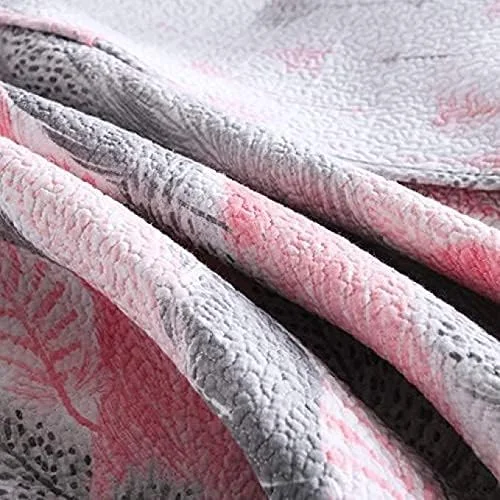 روتختی پنبهای سه تکه سایز کینگ، طرح گلدوزی شده دو رو، لحاف تکه دوزی شده با طرح گل، سبک و مناسب، روکش تخت خواب تزئینی به همراه 2 روبالشتی، صورتی روتختی پنبهای سه تکه سایز کینگ، طرح گلدوزی شده دو رو، لحاف تکه دوزی شده با طرح گل، سبک و مناسب، روکش تخت خواب تزئینی به همراه 2 روبالشتی، صورتی