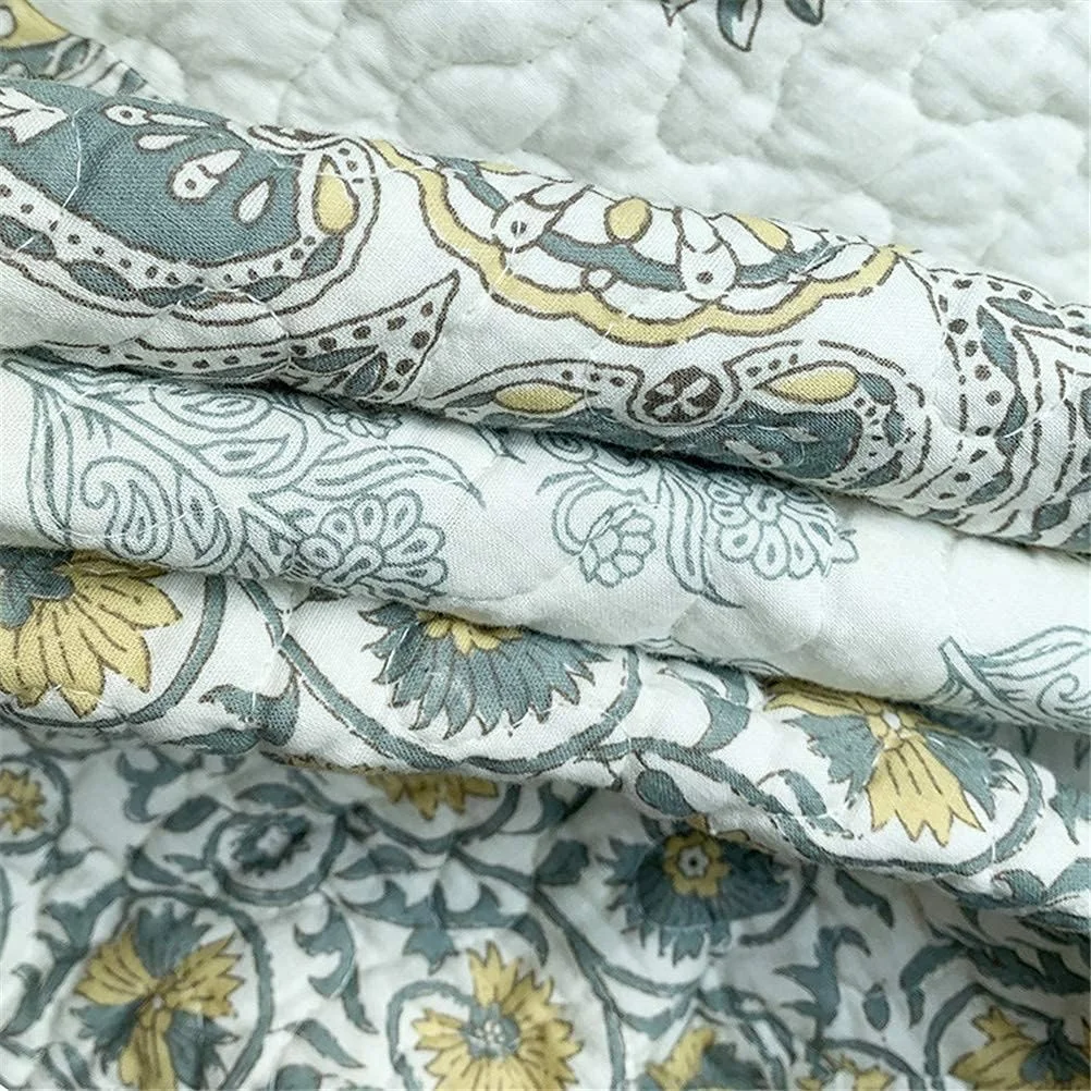 روتختی پنبه‌ای لحاف‌دار سه تکه، پتوی نرم دورو، روتختی طرح نوردیک مناسب تخت دو نفره 135/150، ابعاد 259x269 سانتی‌متر + 2 عدد روبالشتی 50x90 سانتی‌متر، 230x250 سانتی‌متر، -230x250 سانتی‌متر