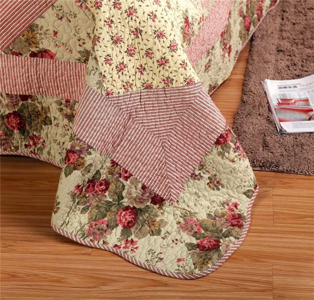 ست روتختی تکه دوزی شده سه تکه صورتی گلبهی، لحاف طرح نوردیک به همراه روبالشتی، مناسب تخت دو نفره و کینگ سایز، ابعاد 230x250 سانتی متر به همراه 2 روبالشتی 50x70 سانتی متر ست روتختی تکه دوزی شده سه تکه صورتی گلبهی، لحاف طرح نوردیک به همراه روبالشتی، مناسب تخت دو نفره و کینگ سایز، ابعاد 230x250 سانتی متر به همراه 2 روبالشتی 50x70 سانتی متر