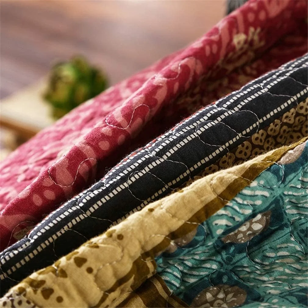 روتختی تکه دوزی شده، ست لحاف دوزی شده 230x250 سانتی متر + 2 روبالشی 51x91 سانتی متر، ست روتختی، 230x250 سانتی متر، -259x269 سانتی متر