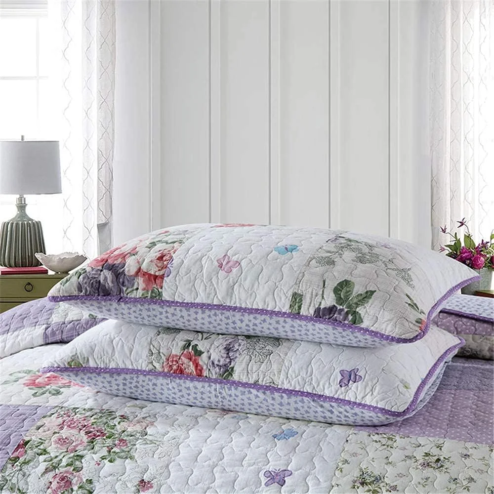 روتختی تکه دوزی شده GBMULG مناسب برای تخت 150 یا 180، لحاف بنفش پنبه ای، تکه دوزی برگشت پذیر مناسب فصل تابستان سایز کینگ روتختی تکه دوزی شده GBMULG مناسب برای تخت 150 یا 180، لحاف بنفش پنبه ای، تکه دوزی برگشت پذیر مناسب فصل تابستان سایز کینگ