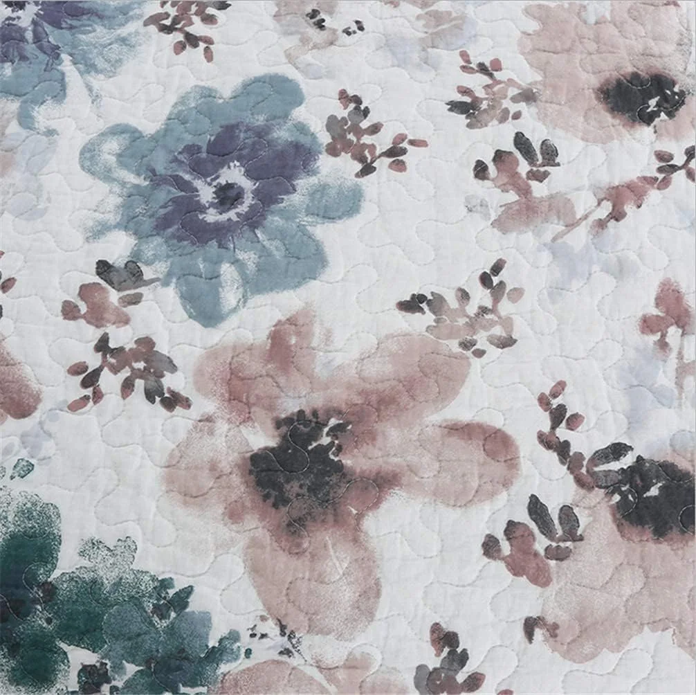 رو تختی تکه دوزی شده، رو تختی میکروفایبر با طرح گلدار صورتی سبز آبی، روتختی 240x260 سانتی متر، رو تختی لحافی برای تخت دونفره، 2 روبالشتی 50x70 سانتی متر رو تختی تکه دوزی شده، رو تختی میکروفایبر با طرح گلدار صورتی سبز آبی، روتختی 240x260 سانتی متر، رو تختی لحافی برای تخت دونفره، 2 روبالشتی 50x70 سانتی متر