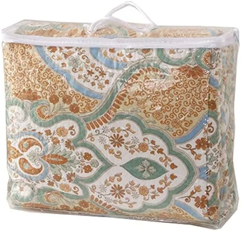 روتختی تکه دوزی سه تکه برجسته سایز کینگ پنبه ای آبی/نارنجی، ست لحاف نرم شامل 2 روبالشتی، آبی، نارنجی