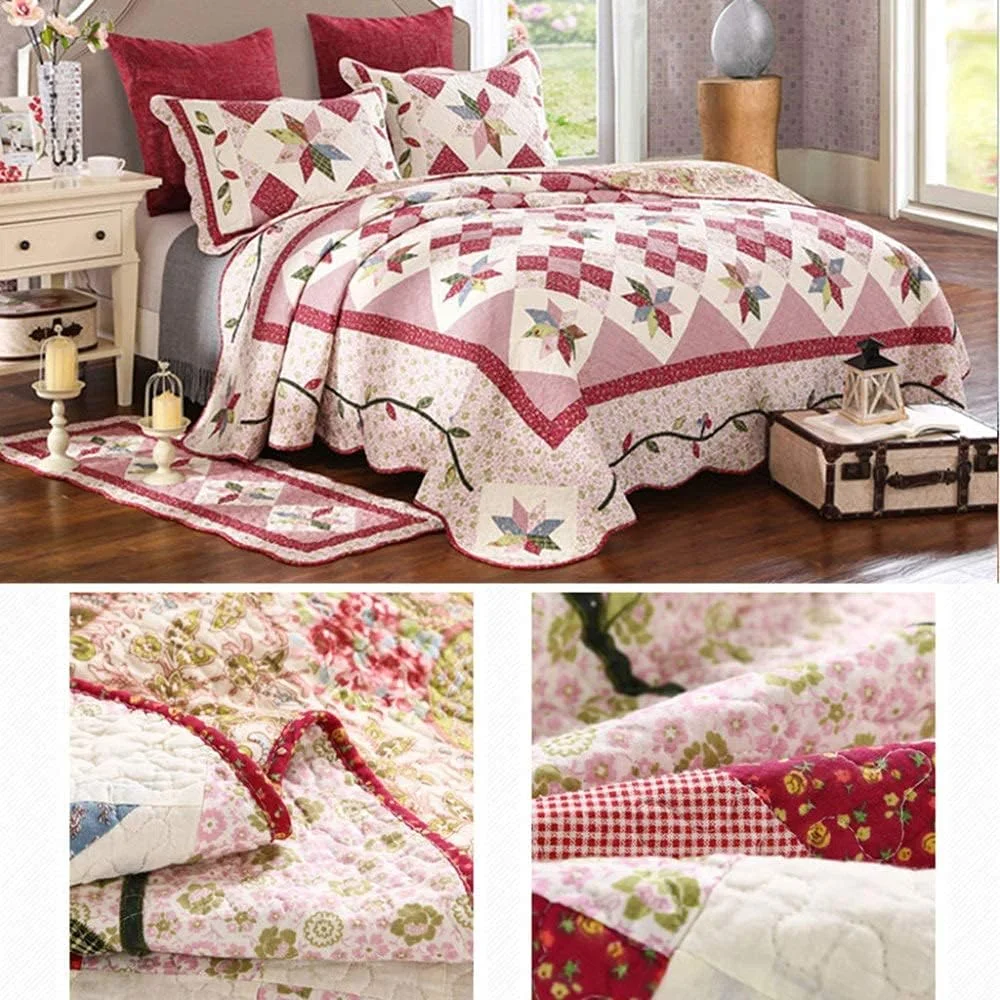 روتختی تکه دوزی شده پنبه ای، ست 3 تکه، رو تختی طرح اروپایی، رو انداز تخت، رو انداز رختخواب، دکوراسیون منزل 230cm250cm,230CM250CM,-king 230cm*250cm روتختی تکه دوزی شده پنبه ای، ست 3 تکه، رو تختی طرح اروپایی، رو انداز تخت، رو انداز رختخواب، دکوراسیون منزل 230cm250cm,230CM250CM,-king 230cm*250cm