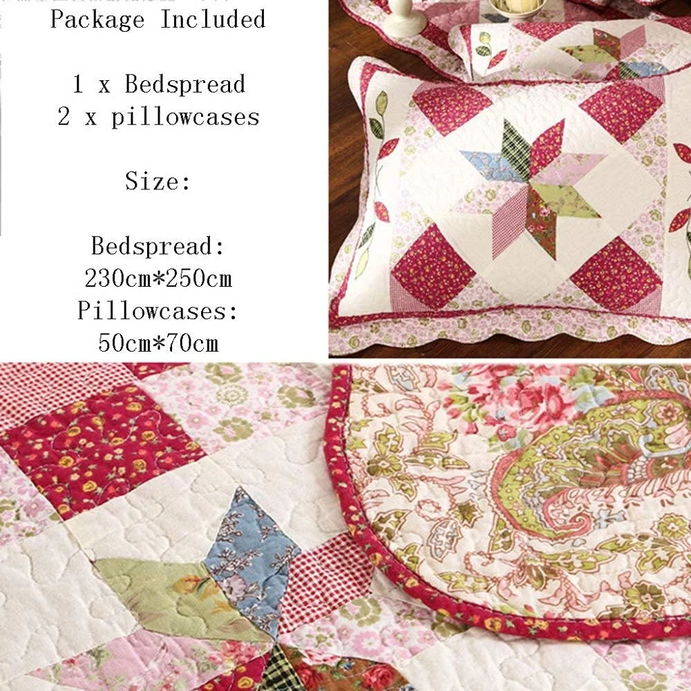 روتختی تکه دوزی شده پنبه ای، ست 3 تکه، رو تختی طرح اروپایی، رو انداز تخت، رو انداز رختخواب، دکوراسیون منزل 230cm250cm,230CM250CM,-king 230cm*250cm روتختی تکه دوزی شده پنبه ای، ست 3 تکه، رو تختی طرح اروپایی، رو انداز تخت، رو انداز رختخواب، دکوراسیون منزل 230cm250cm,230CM250CM,-king 230cm*250cm