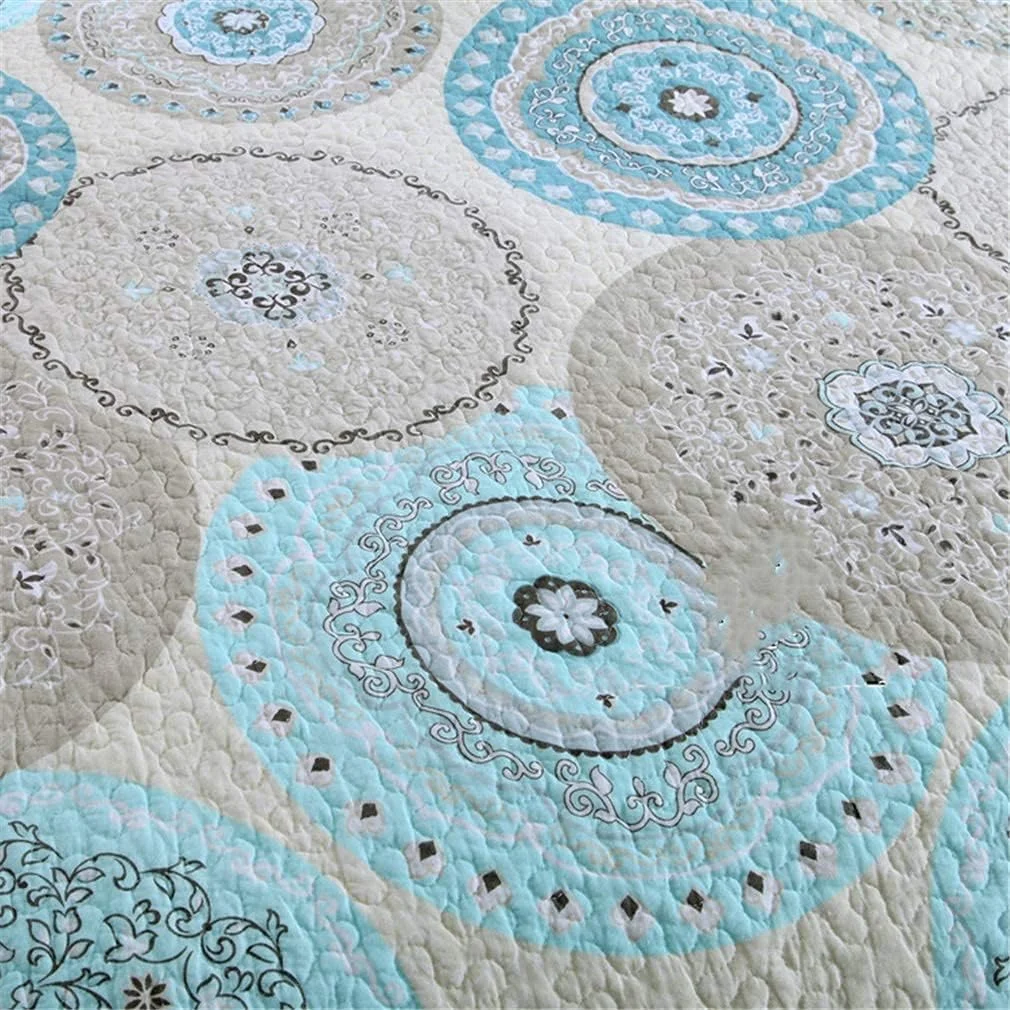 روتختی سه تکه طرح تکه دوزی برجسته سایز کینگ بسیار نرم شامل 2 روبالشتی، 230 در 250 سانتی متر