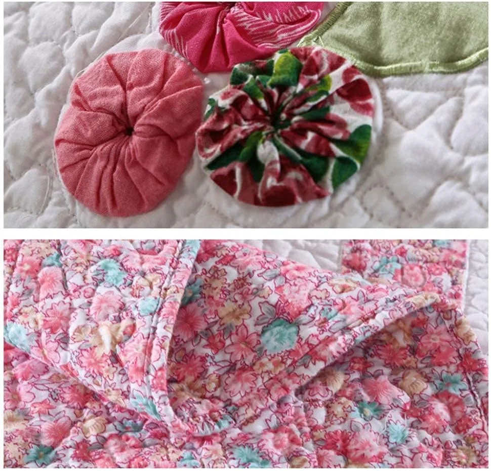 روتختی طرح دار دو نفره سایز کینگ، طرح تکه دوزی چاپی، ست روتختی 2 تکه، 160CM200CM