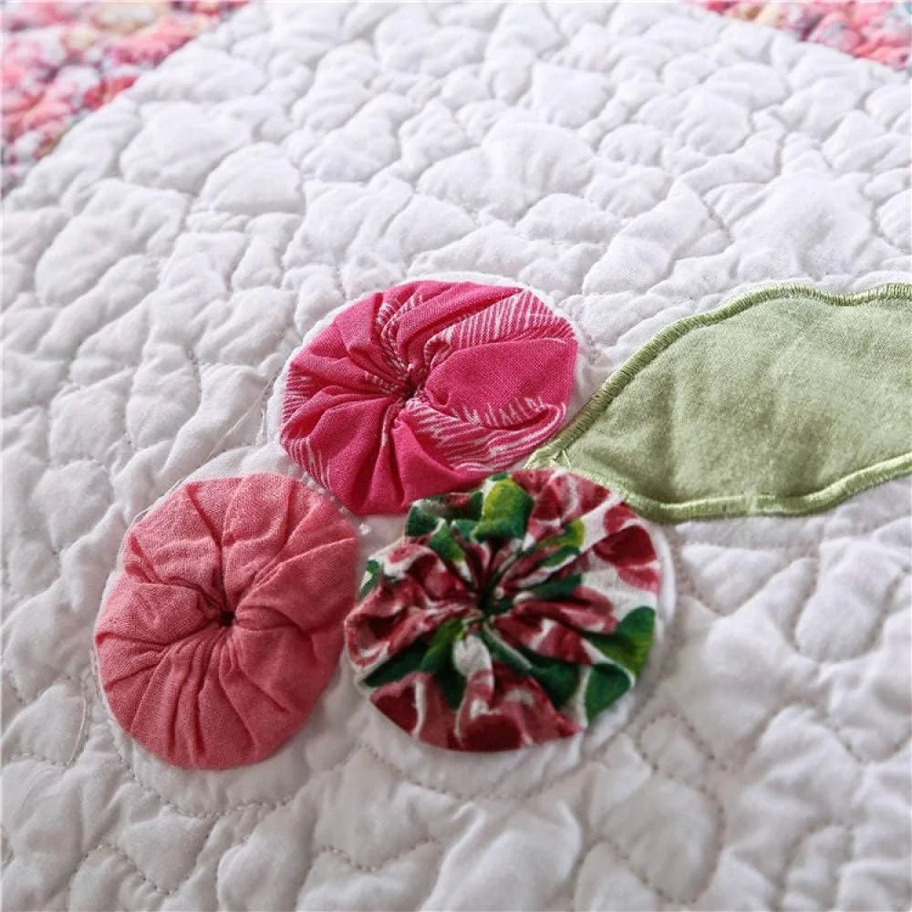 روتختی طرح دار دو نفره سایز کینگ، طرح تکه دوزی چاپی، ست روتختی 2 تکه، 160CM200CM