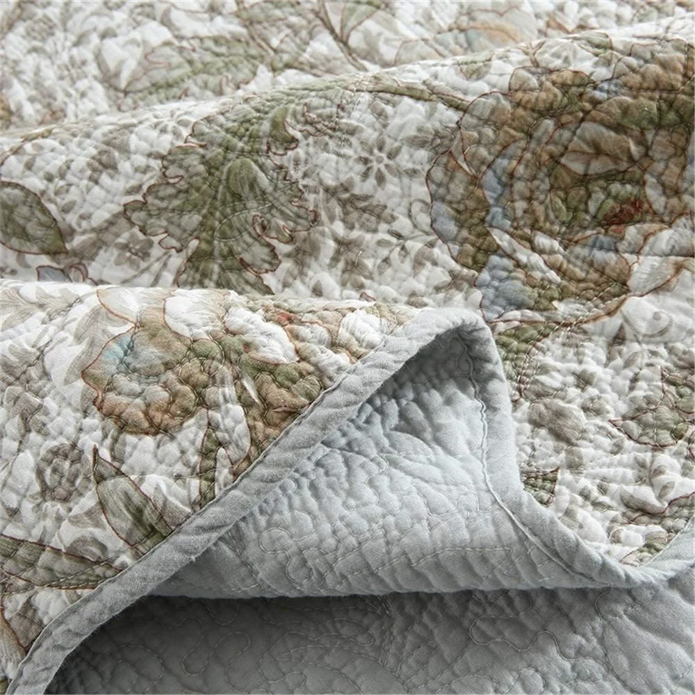 روتختی طرح‌دار، روکش تخت چاپی تکه‌دوزی شده از جنس میکروفایبر، ست روتختی لحاف پنبه‌ای، ست ملحفه تخت، ۴ تکه ۲۳۰ * ۲۵۰ سانتی‌متر