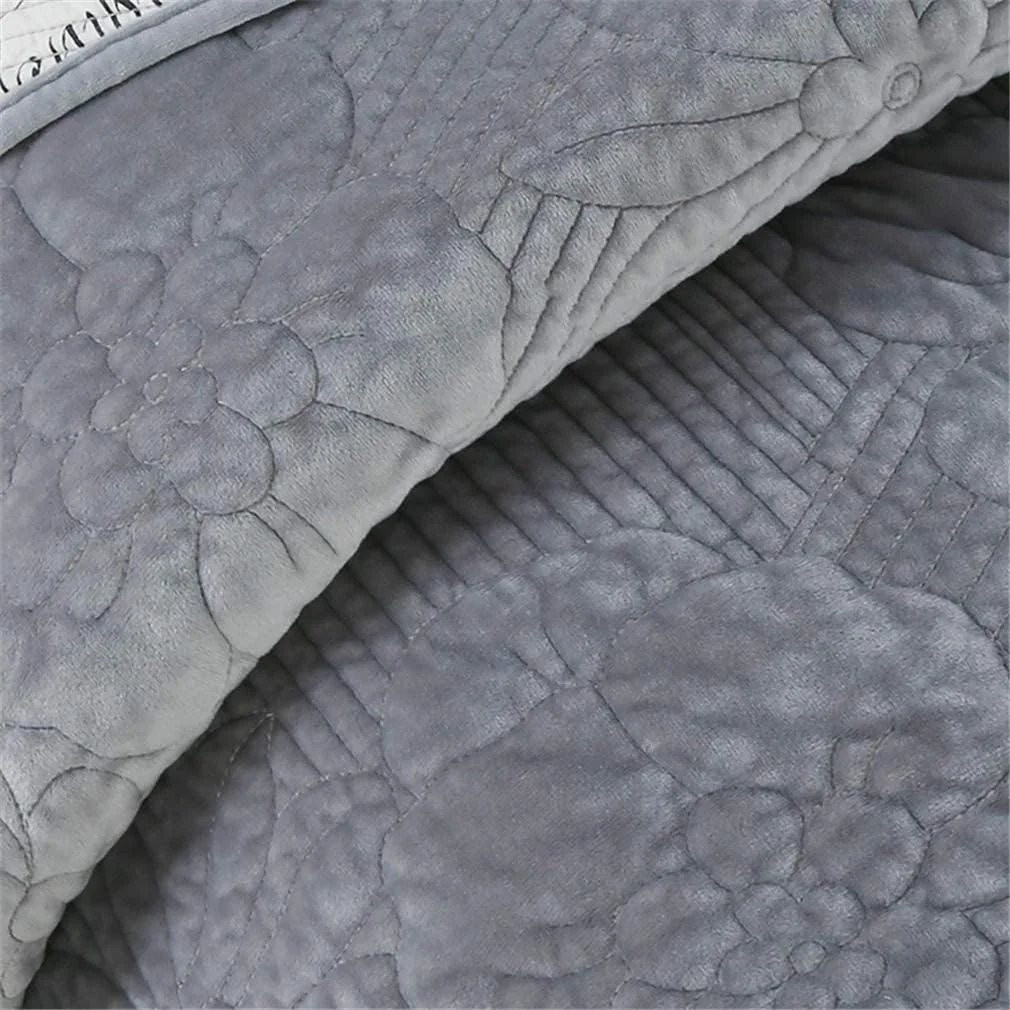 روتختی لحافی طرح گل برجسته با کیفیت هتل مناسب تخت دو نفره/کینگ سایز 230 در 250 سانتی متر، بژ، خاکستری