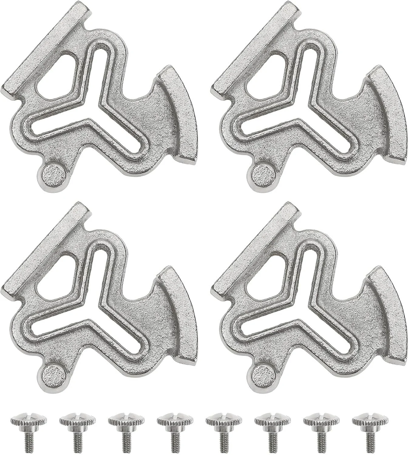 ۴ عدد گِیج موقعیت یابی شکوفه آلو، گِیج راهنمای سه گوش، مکان یاب فلزی شکوفه آلو برای ماشین تخت کامپیوتری، ماشین همزمان و چرخ خیاطی