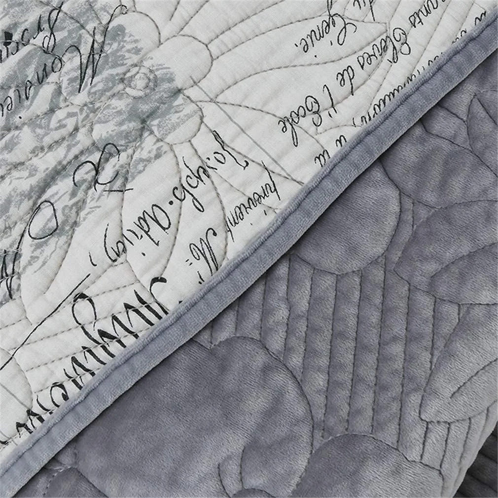 روتختی لحافی طرح گل برجسته با کیفیت هتل مناسب تخت دو نفره/کینگ سایز 230 در 250 سانتی متر، بژ، خاکستری