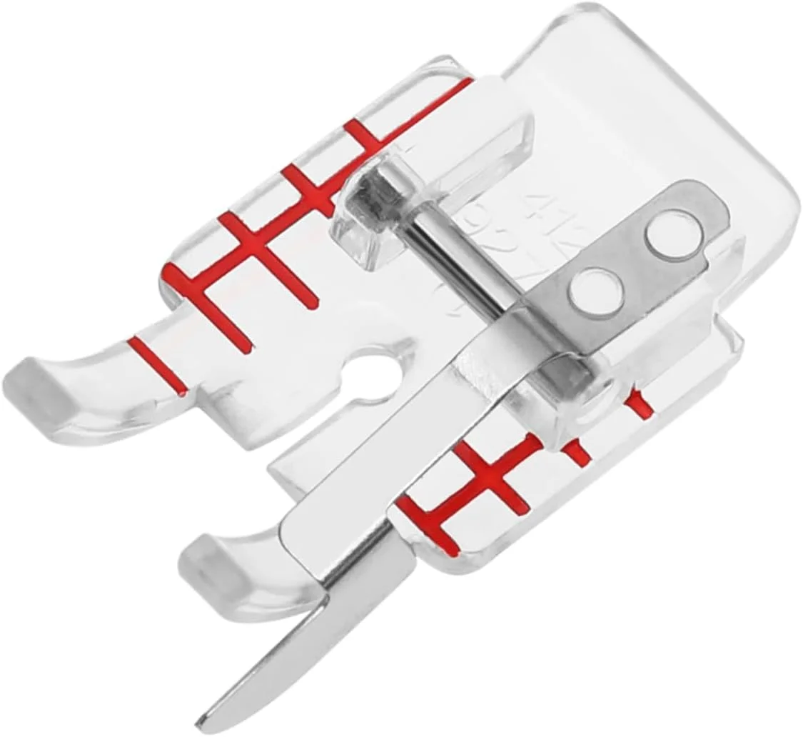 پایه دوخت یک چهارم اینچی با راهنما، سازگار با چرخ خیاطی های خانگی هاسکوارنا وایکینگ، مدل 412927445، اتصال آسان، پلاستیک شفاف