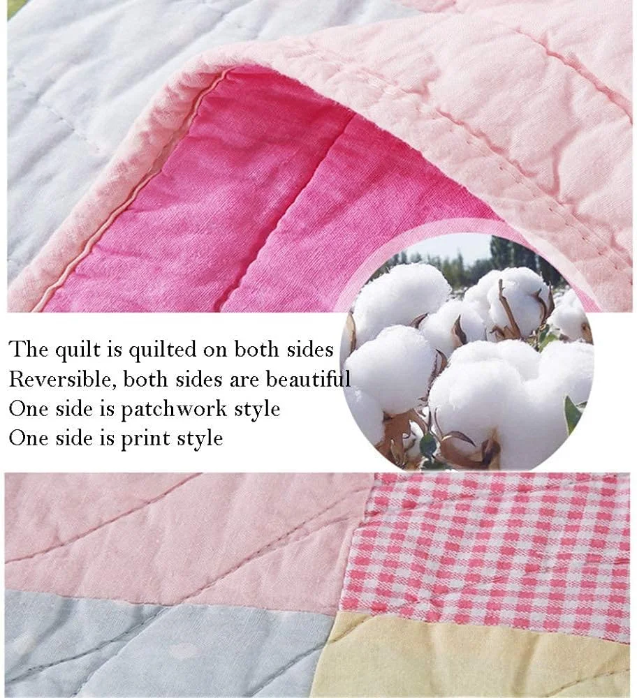 روتختی طرح‌دار دو نفره سایز کینگ، لحاف تکه‌ای چاپی 220x240 سانتی‌متر، ست رو تختی 3 تکه