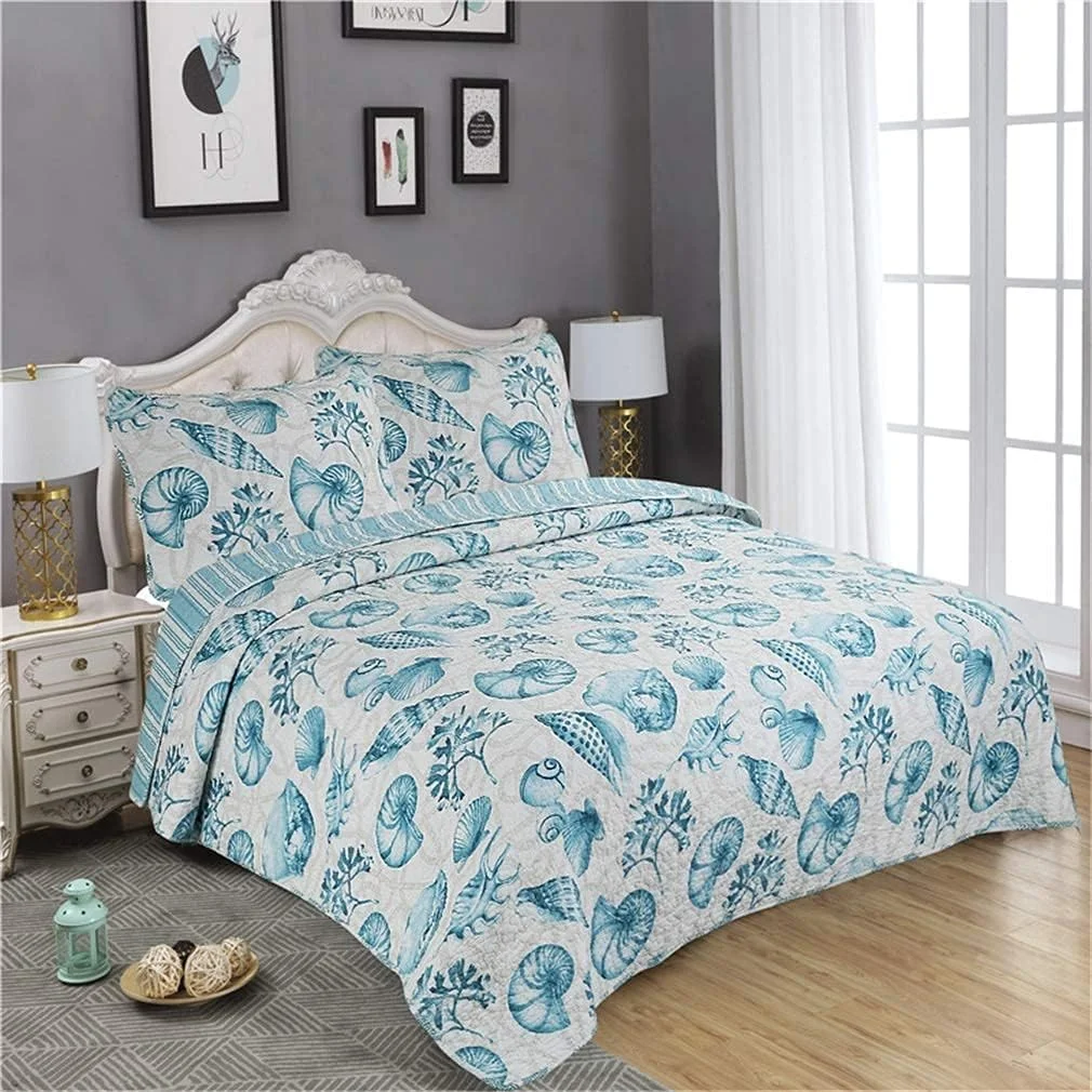 روتختی دو رو طرح دار، سایز دو نفره و بزرگ، لحاف تکه دوزی شده، روانداز تخت 3 تکه، 230 در 250 سانتی متر