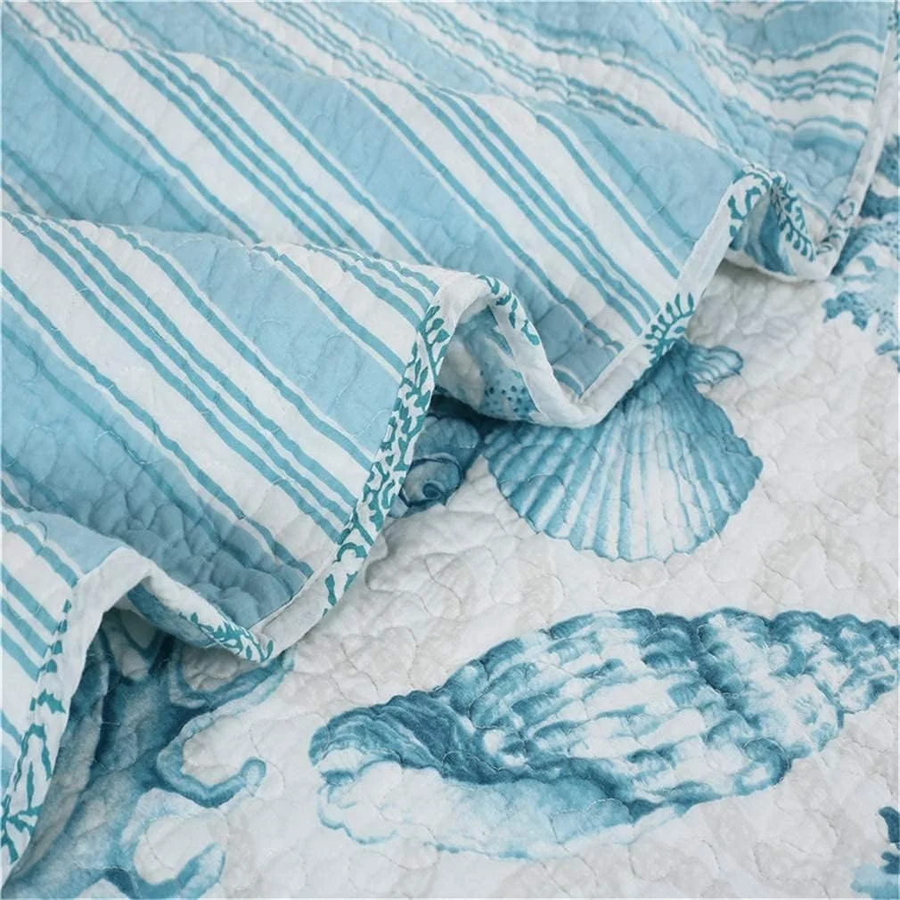 روتختی دو رو طرح دار، سایز دو نفره و بزرگ، لحاف تکه دوزی شده، روانداز تخت 3 تکه، 230 در 250 سانتی متر