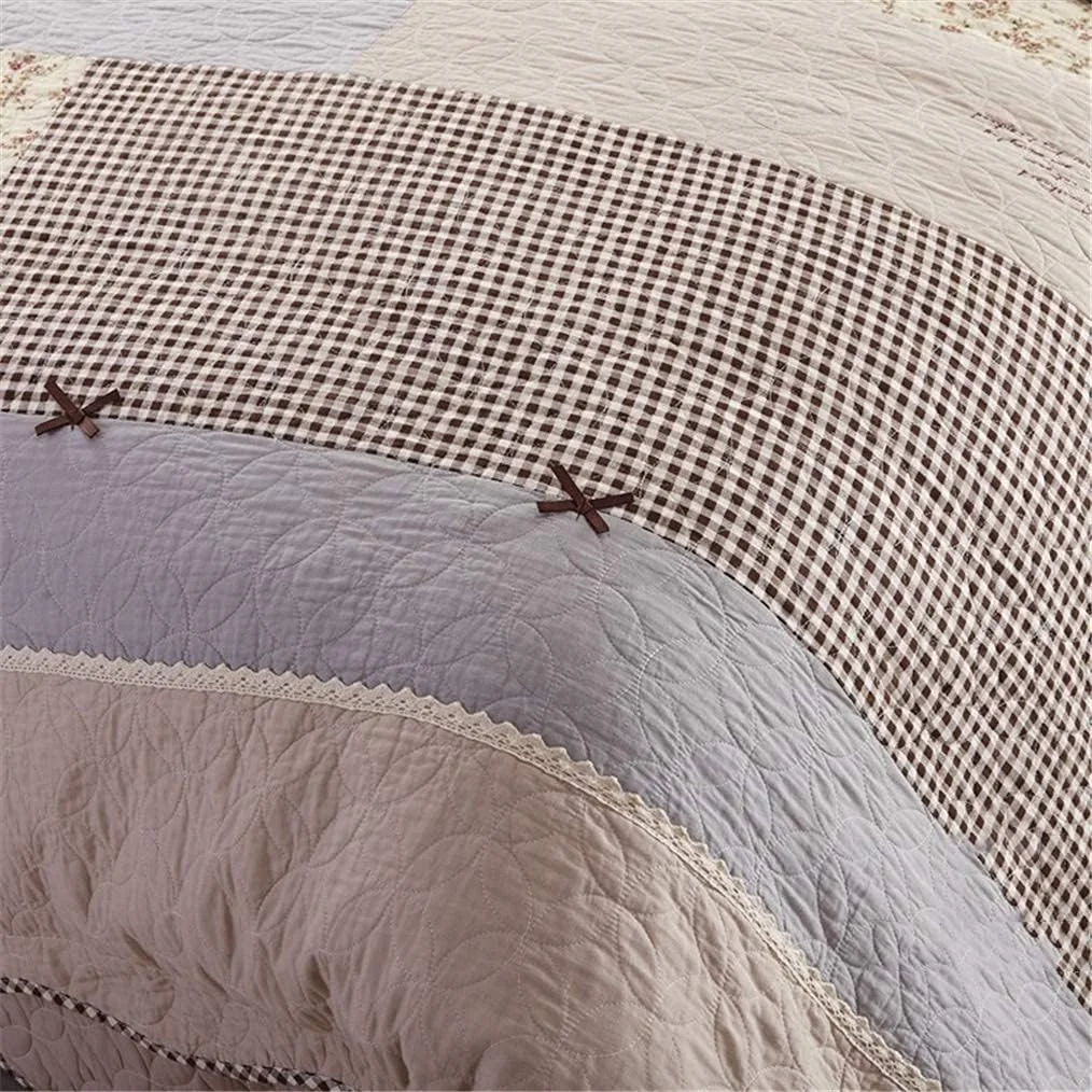 لحاف پنبه‌ای GBMULG، ست ۳ تکه روانداز دو رو، رو تختی تکه دوزی شده نرم مناسب تخت ۱۳۵/۱۵۰، ۲۳۰x۲۵۰ سانتی‌متر + ۲ عدد روبالشتی ۵۰x۷۰ سانتی‌متر، قرمز، ۴ تکه، قرمز-۳ تکه