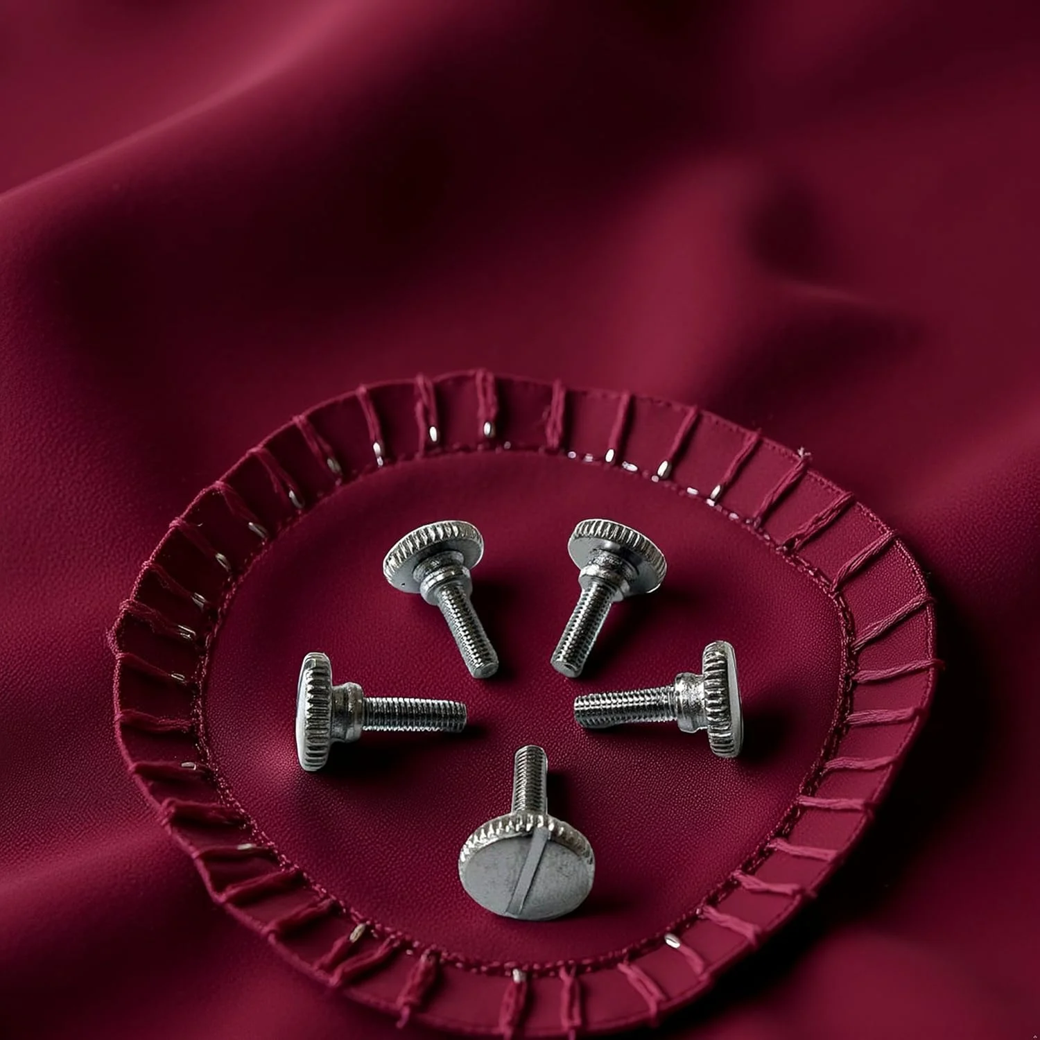 پیچ انگشتی نقره ای 5 عددی BWESOO برای اتصال پایه های چرخ خیاطی قدیمی سینگر، قطعات و لوازم جانبی چرخ خیاطی