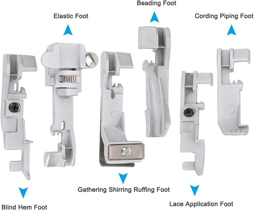 پایه های چرخ خیاطی سردوز، مجموعه 6 عددی پایه های چرخ خیاطی چند منظوره برای خیاطی
