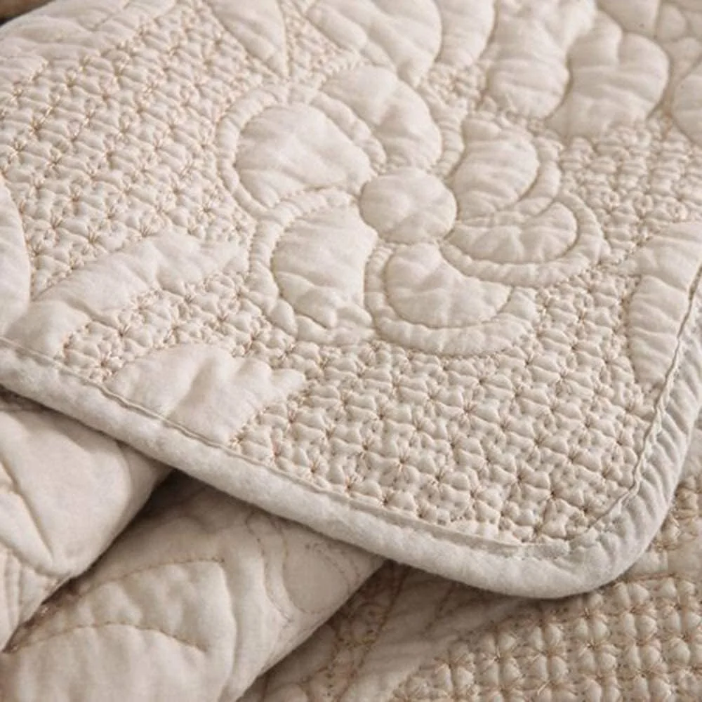 ست 3 تکه روتختی پنبه ای رنگ ثابت با گلدوزی، رو تختی 230cm250cm، لحاف و روبالشتی سایز کینگ، سفید-230cm250cm (بژ کینگ 230cm*250cm) ست 3 تکه روتختی پنبه ای رنگ ثابت با گلدوزی، رو تختی 230cm250cm، لحاف و روبالشتی سایز کینگ، سفید-230cm250cm (بژ کینگ 230cm*250cm)