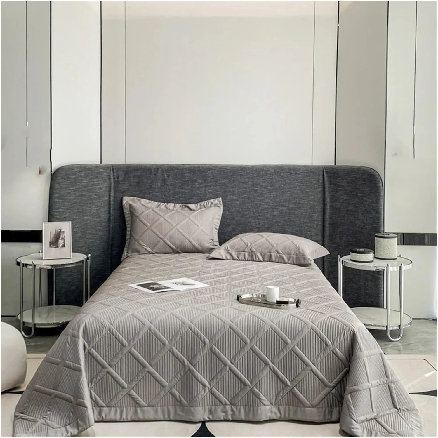 روتختی لوکس با الیاف طبیعی و سالم، مناسب برای ملحفه، رو تختی و محافظ تشک، مدل (B سه تکه 200x230 سانتی متر)