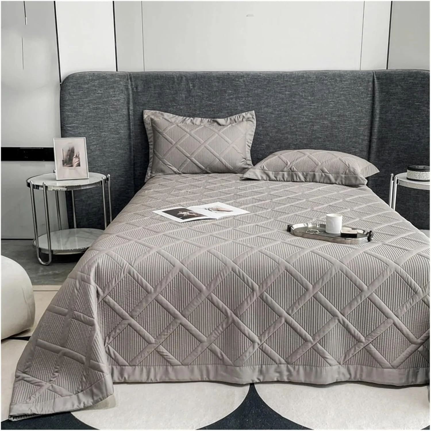 روتختی لوکس با الیاف طبیعی و سالم، مناسب برای ملحفه، رو تختی و محافظ تشک، مدل (B سه تکه 200x230 سانتی متر)