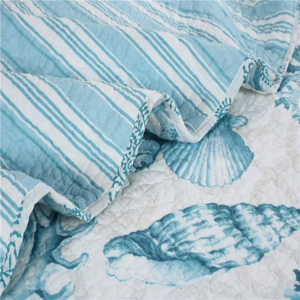 روتختی پنبه‌ای طرح‌دار سایز کینگ، سبک و گرم، لحاف برجسته، رو تختی، ست روتختی 3 تکه شامل روتختی و 2 روبالشی، 230X250 سانتی‌متر