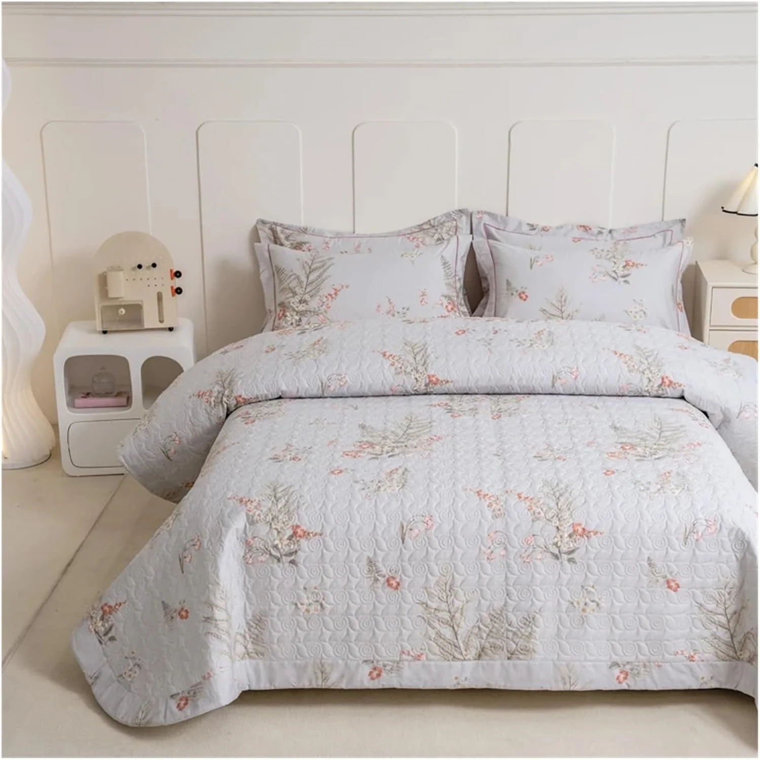 روتختی پنبه‌ای تمکین، روکش تخت فرانسوی، محافظ تشک، ست ملحفه، روتختی برای تخت دو نفره، ملحفه تخت خواب، ست لوکس (C سه تکه 245x250 سانتی‌متر)