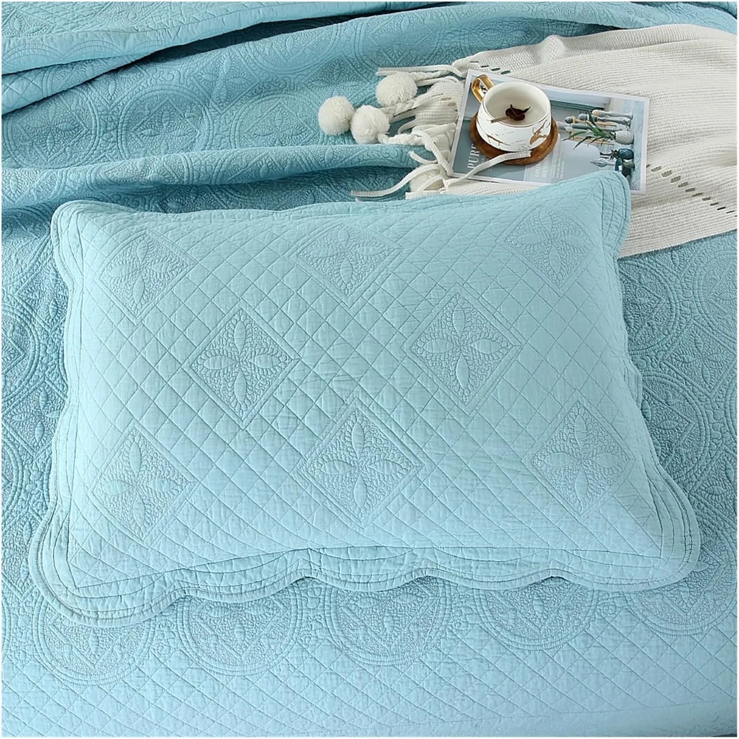 روتختی پنبه ای 3 تکه، روکش تخت خواب، ملحفه تخت خواب لوکس، ست لحاف دونفره، روکش تشک، پتو و روتختی، مراقبت آسان