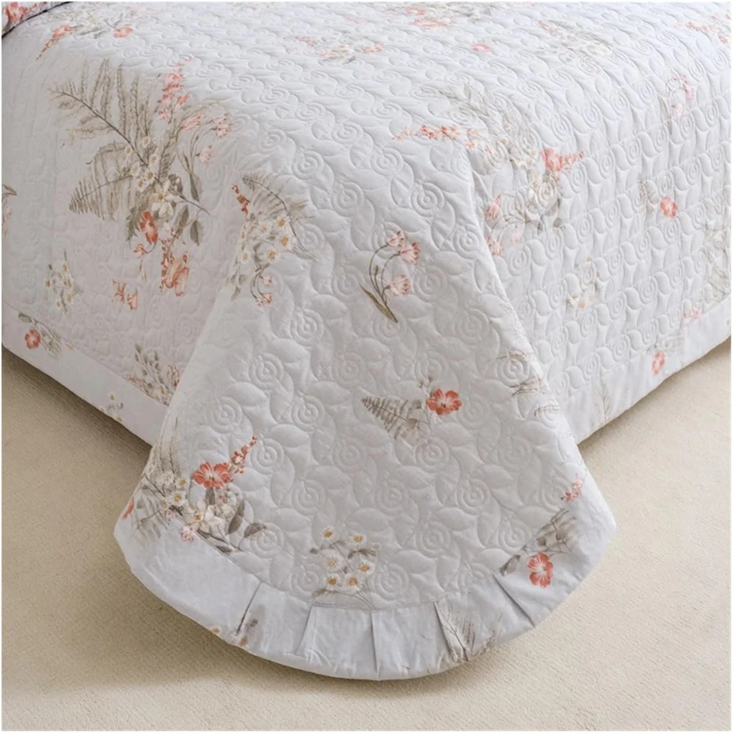 روتختی پنبه‌ای تمکین، روکش تخت فرانسوی، محافظ تشک، ست ملحفه، روتختی برای تخت دو نفره، ملحفه تخت خواب، ست لوکس (C سه تکه 245x250 سانتی‌متر)