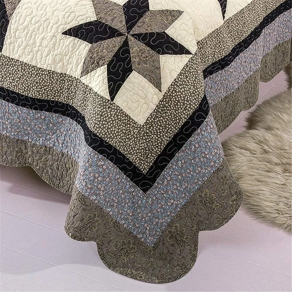 روتختی تکه دوزی شده سه تکه، روکش تخت پنبه ای شسته شده چند منظوره، لحاف های تهویه هوا، روتختی های ساده، پتو، منسوجات خانگی، روبالشی، سبز - سایز کوئین 243 * 269 روتختی تکه دوزی شده سه تکه، روکش تخت پنبه ای شسته شده چند منظوره، لحاف های تهویه هوا، روتختی های ساده، پتو، منسوجات خانگی، روبالشی، سبز - سایز کوئین 243 * 269