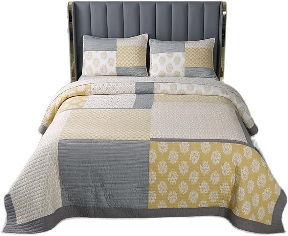 روتختی طرح تکه دوزی دست دوز، لحاف و روتختی سه تکه چند منظوره مناسب تمام فصول به همراه دو روبالشتی، سایز 250x270 سانتی متر روتختی طرح تکه دوزی دست دوز، لحاف و روتختی سه تکه چند منظوره مناسب تمام فصول به همراه دو روبالشتی، سایز 250x270 سانتی متر