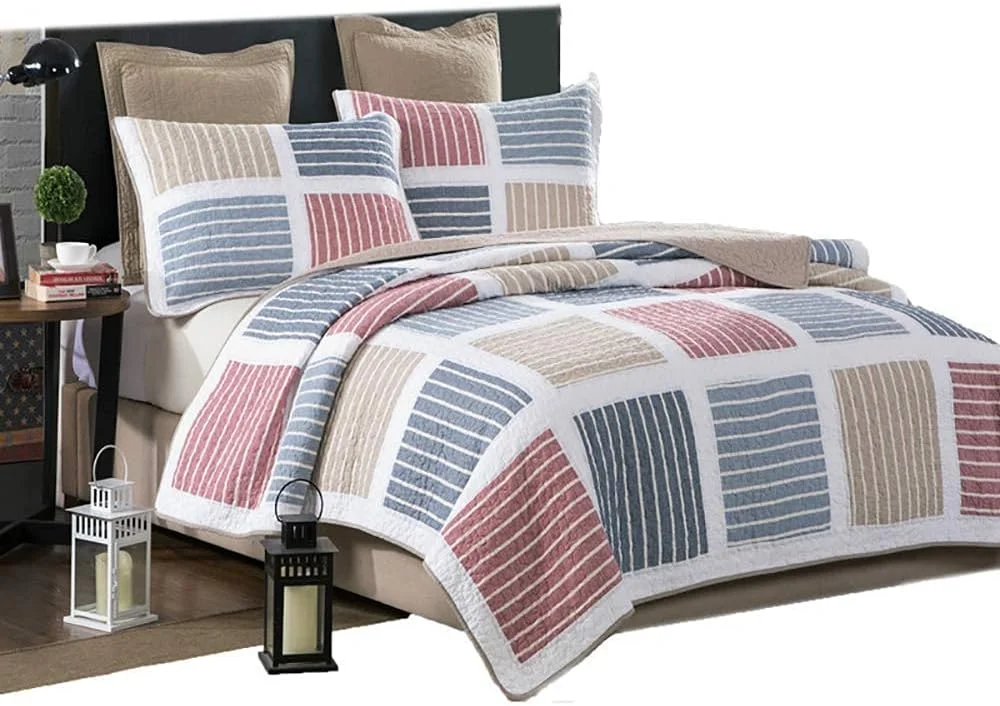 روتختی تکه دوزی شده، لحاف روتختی، رو تختی سوپر کینگ سایز، ست ملافه نرم و لوکس چهار فصل با 2 روبالشتی روتختی تکه دوزی شده، لحاف روتختی، رو تختی سوپر کینگ سایز، ست ملافه نرم و لوکس چهار فصل با 2 روبالشتی