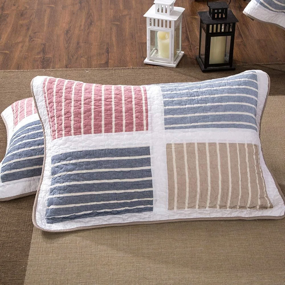 روتختی تکه دوزی شده، لحاف روتختی، رو تختی سوپر کینگ سایز، ست ملافه نرم و لوکس چهار فصل با 2 روبالشتی