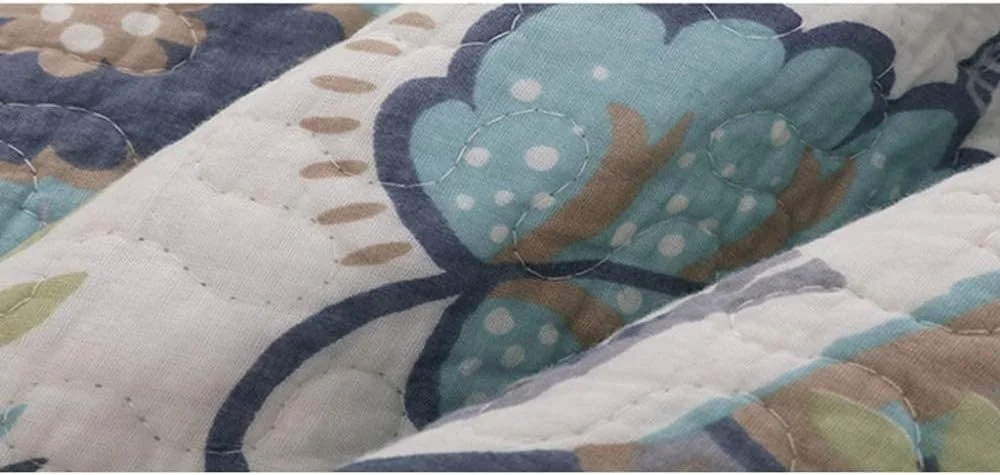 روتختی لحافی طرح تکه دوزی سایز دو نفره و کینگ، ست 3 تکه، رو تختی نخی سبک وزن، چند رنگ - 230x250 سانتی متر + 50x70 سانتی متر، چند رنگ