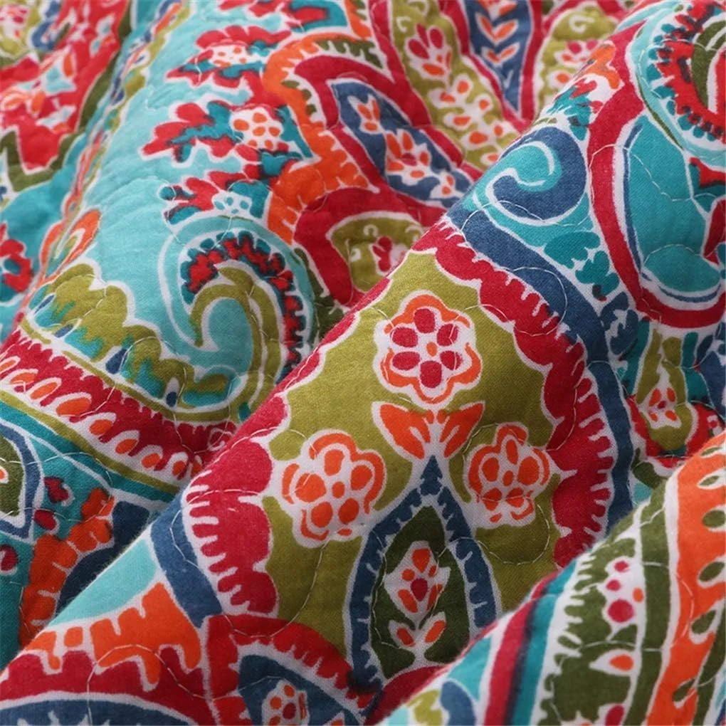 روتختی لحافی طرح تکه دوزی شده مناسب تخت دو نفره، آستر دار و لحاف دوزی شده به همراه 2 روبالشتی، 230X250 سانتی متر