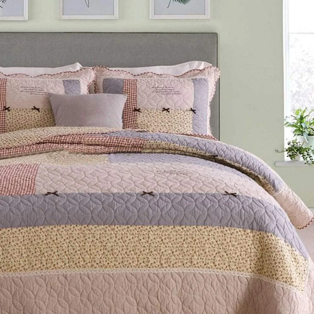 روتختی دو نفره طرح تکه دوزی، ست ۳ تکه سایز سوپر کینگ شامل ۱ رو تختی و ۲ روبالشتی، سبک وزن، طرح تکه دوزی-A-230cmX250cm, طرح تکه دوزی-A روتختی دو نفره طرح تکه دوزی، ست ۳ تکه سایز سوپر کینگ شامل ۱ رو تختی و ۲ روبالشتی، سبک وزن، طرح تکه دوزی-A-230cmX250cm, طرح تکه دوزی-A