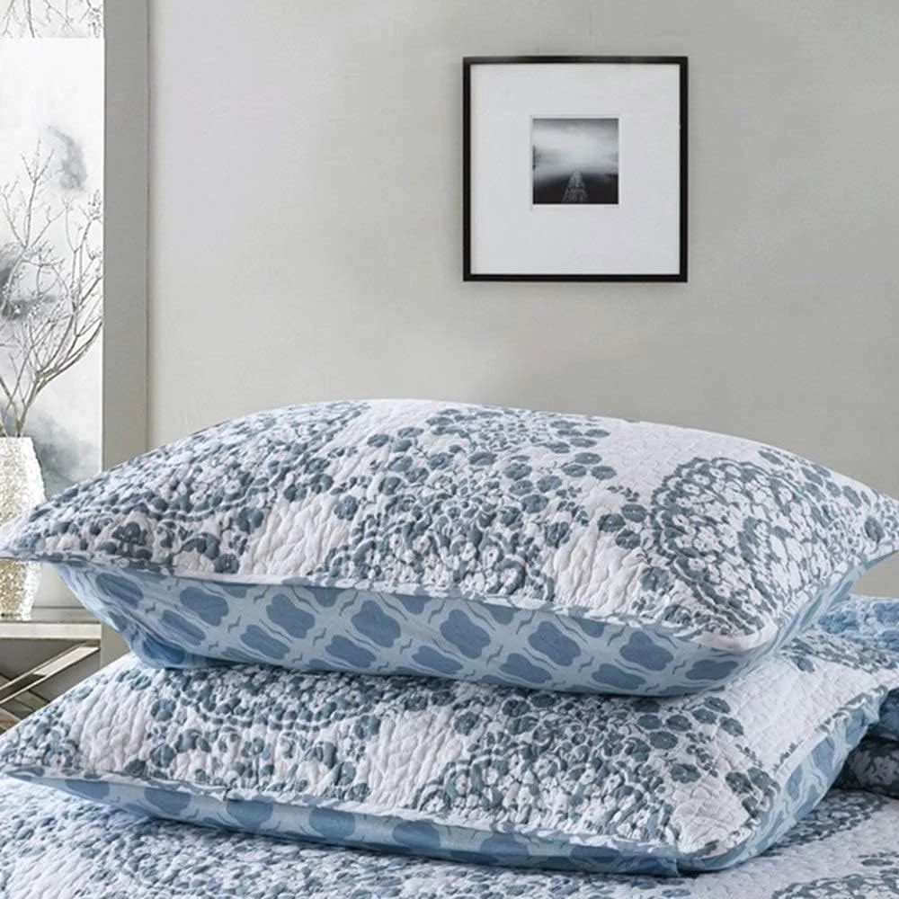 روتختی لحافی تابستانی دونفره سایز کینگ طرح دار پنبه ای تکه دوزی شده لحاف 230 در 250 سانتی متر ست روکش تخت پرتابی 3 تکه ملحفه ضخیم، روکش تخت - 230cm250cm، روکش تخت - کینگ 230cm*250cm