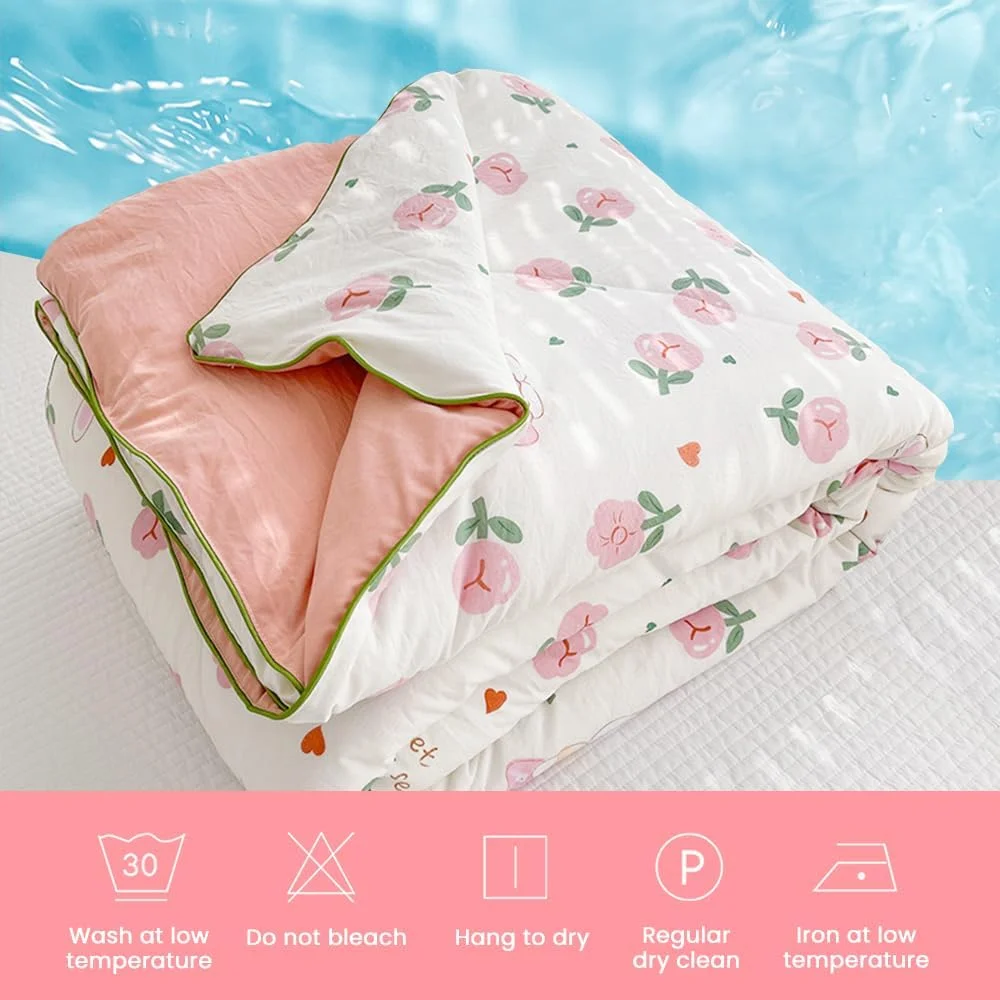 روتختی طرح‌دار یک نفره، دو نفره و سایز بزرگ، روکش تخت خواب دو رو، پتوی مبل، روتختی تزئینی، لحاف میکروفایبر، ملحفه (150x200cm, Rose Manor)