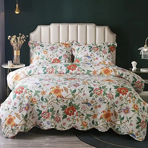 روتختی دونفره سایز بزرگ، رو انداز و روبالشتی، لبه چند تکه دوزی شده لحافی، حاشیه گلدار راه راه، 230x250 سانتی متر به همراه 2 عدد روکش بالش، ست لحاف میکروفیبر روتختی دونفره سایز بزرگ، رو انداز و روبالشتی، لبه چند تکه دوزی شده لحافی، حاشیه گلدار راه راه، 230x250 سانتی متر به همراه 2 عدد روکش بالش، ست لحاف میکروفیبر