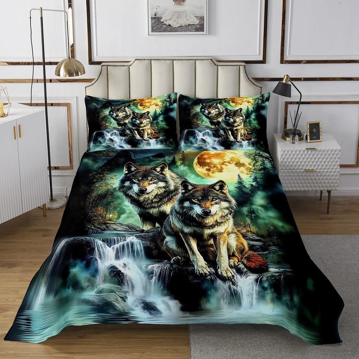 روتختی سه بعدی طرح گرگ سایز کینگ، ست روتختی طرح حیوانات وحشی 3 تکه مناسب اتاق کودکان، نوجوانان، مردان و دکور اتاق بزرگسالان، لحاف طرح آبشارهای استوایی، منظره طبیعت، رو تختی سبز، 2 روبالشتی روتختی سه بعدی طرح گرگ سایز کینگ، ست روتختی طرح حیوانات وحشی 3 تکه مناسب اتاق کودکان، نوجوانان، مردان و دکور اتاق بزرگسالان، لحاف طرح آبشارهای استوایی، منظره طبیعت، رو تختی سبز، 2 روبالشتی