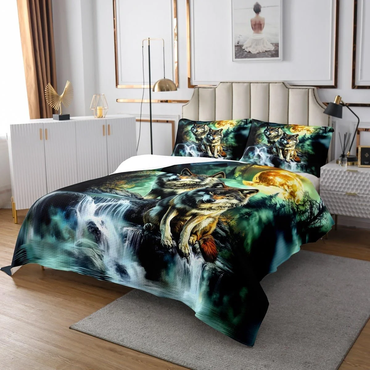 روتختی سه بعدی طرح گرگ سایز کینگ، ست روتختی طرح حیوانات وحشی 3 تکه مناسب اتاق کودکان، نوجوانان، مردان و دکور اتاق بزرگسالان، لحاف طرح آبشارهای استوایی، منظره طبیعت، رو تختی سبز، 2 روبالشتی روتختی سه بعدی طرح گرگ سایز کینگ، ست روتختی طرح حیوانات وحشی 3 تکه مناسب اتاق کودکان، نوجوانان، مردان و دکور اتاق بزرگسالان، لحاف طرح آبشارهای استوایی، منظره طبیعت، رو تختی سبز، 2 روبالشتی