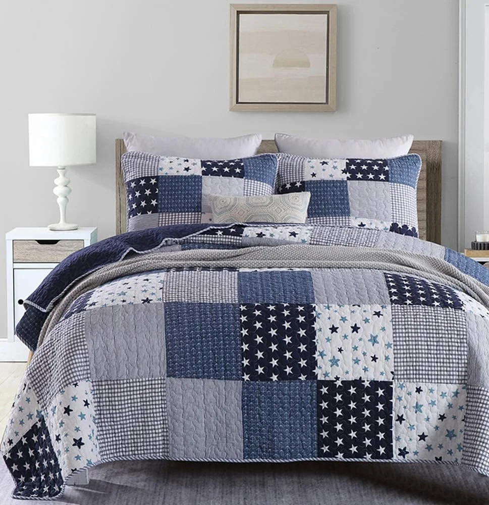 روتختی لحافی طرح دار مناسب تخت دو نفره و کینگ سایز، ست روتختی پنبه ای تکه دوزی شده شامل لحاف و روبالشتی، B-230X250cm, C-king 230X250cm روتختی لحافی طرح دار مناسب تخت دو نفره و کینگ سایز، ست روتختی پنبه ای تکه دوزی شده شامل لحاف و روبالشتی، B-230X250cm, C-king 230X250cm